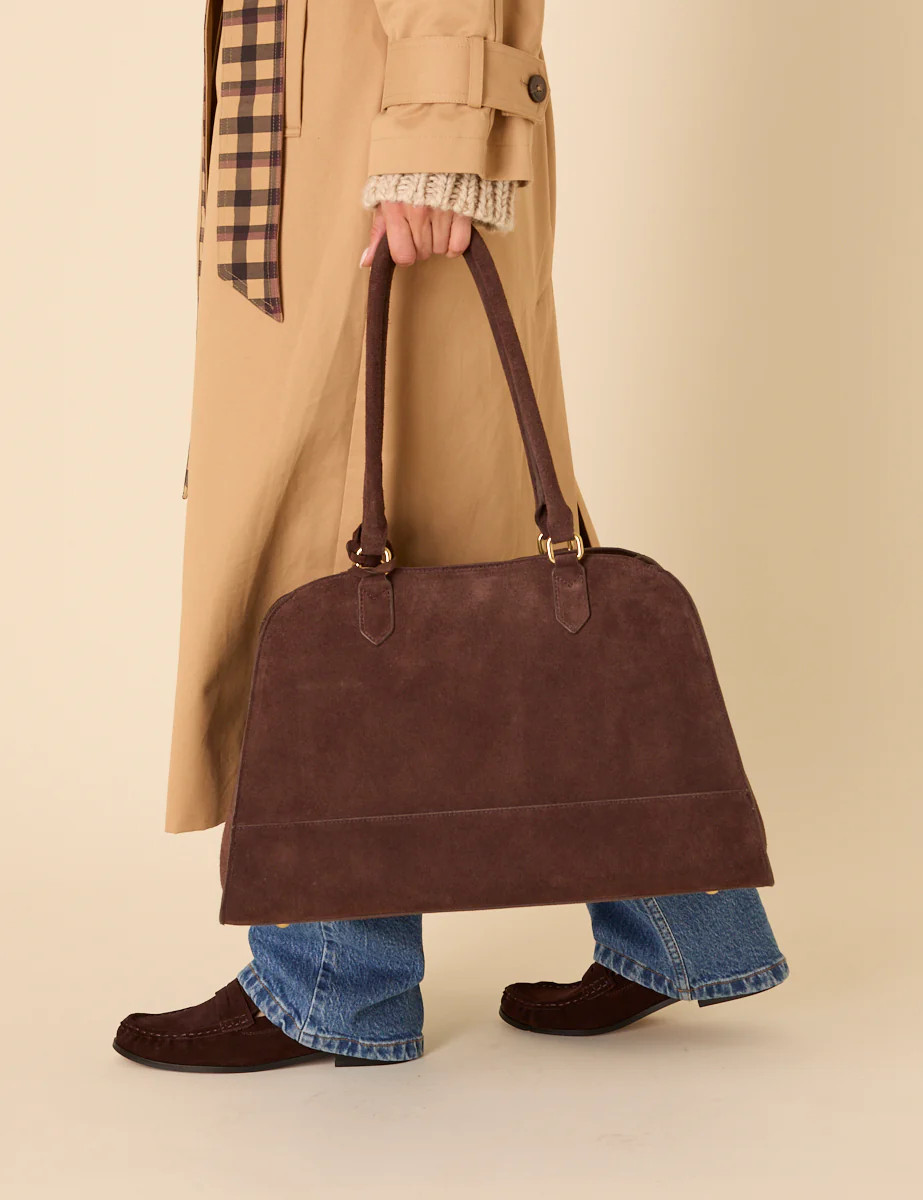 Brown Suede Shoulder Bag | Nobody's Child