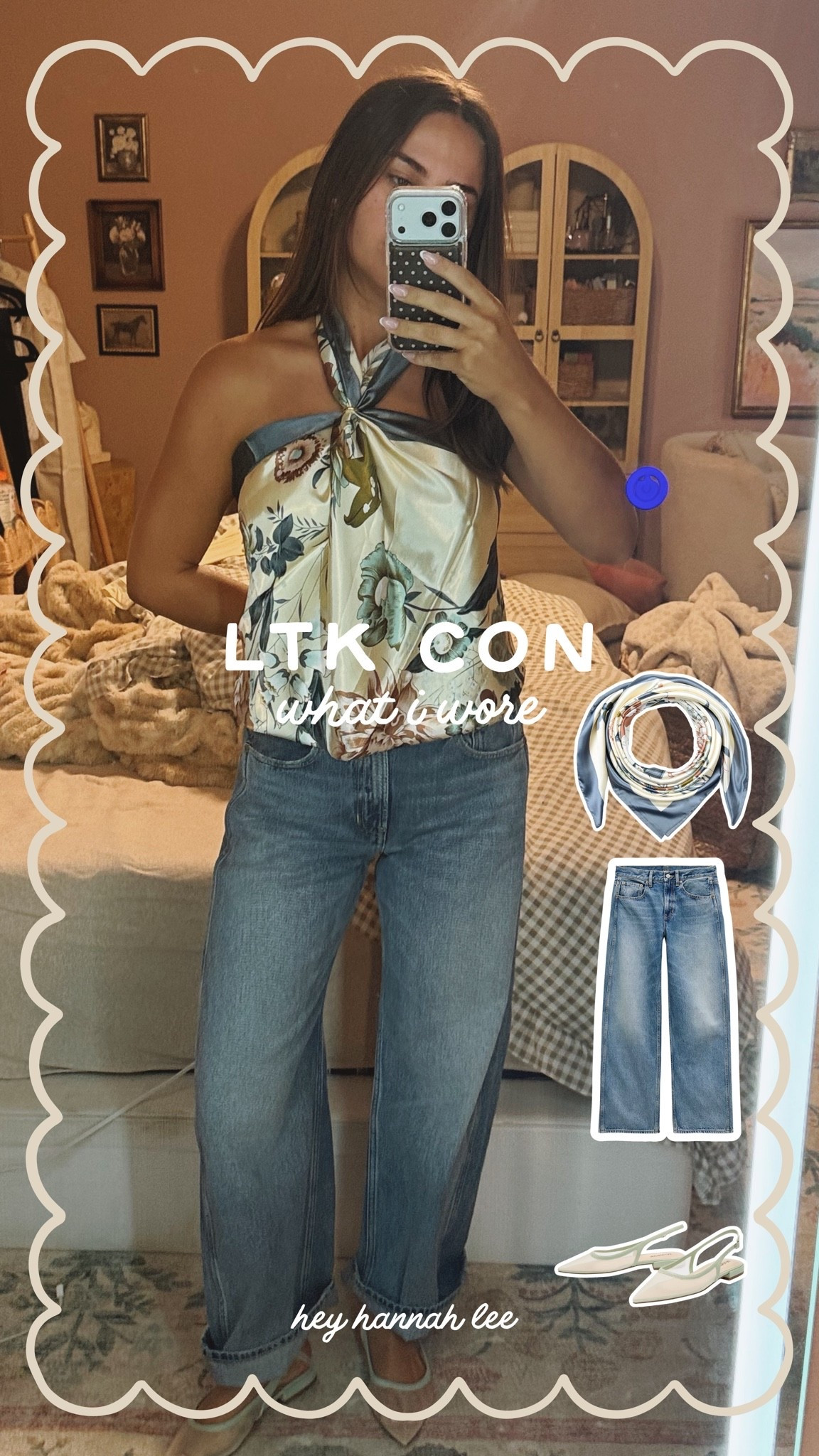 What I wore TO the conference! I used the silk scarf under $10 and tied it into a top, paired with my favorite barrel leg jeans with a chunky cuff 💕

#LTKCon #LTKgrwm #LTKootd