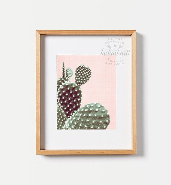 Cactus poster, PRINTABLE art, Cactus art, Pink and green, Minimalist art, Wall art, Cacti print, Cac | Etsy (CAD)