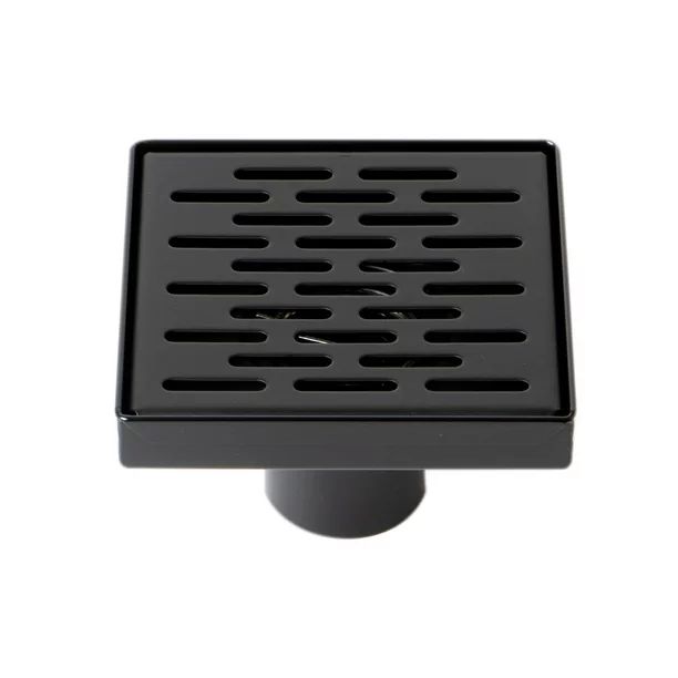 ALFI Brand 5" x 5" Black Matte Drainage Grates Square Stainless Steel Shower Drain with Groove Ho... | Walmart (US)