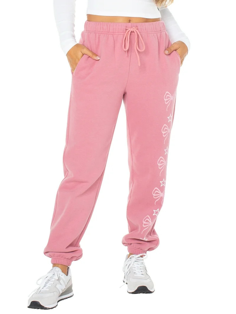 Celebrity Pink Women's and Women's Plus Fleece Jogger Sweatpants, Sizes XS-4X | Walmart (US)