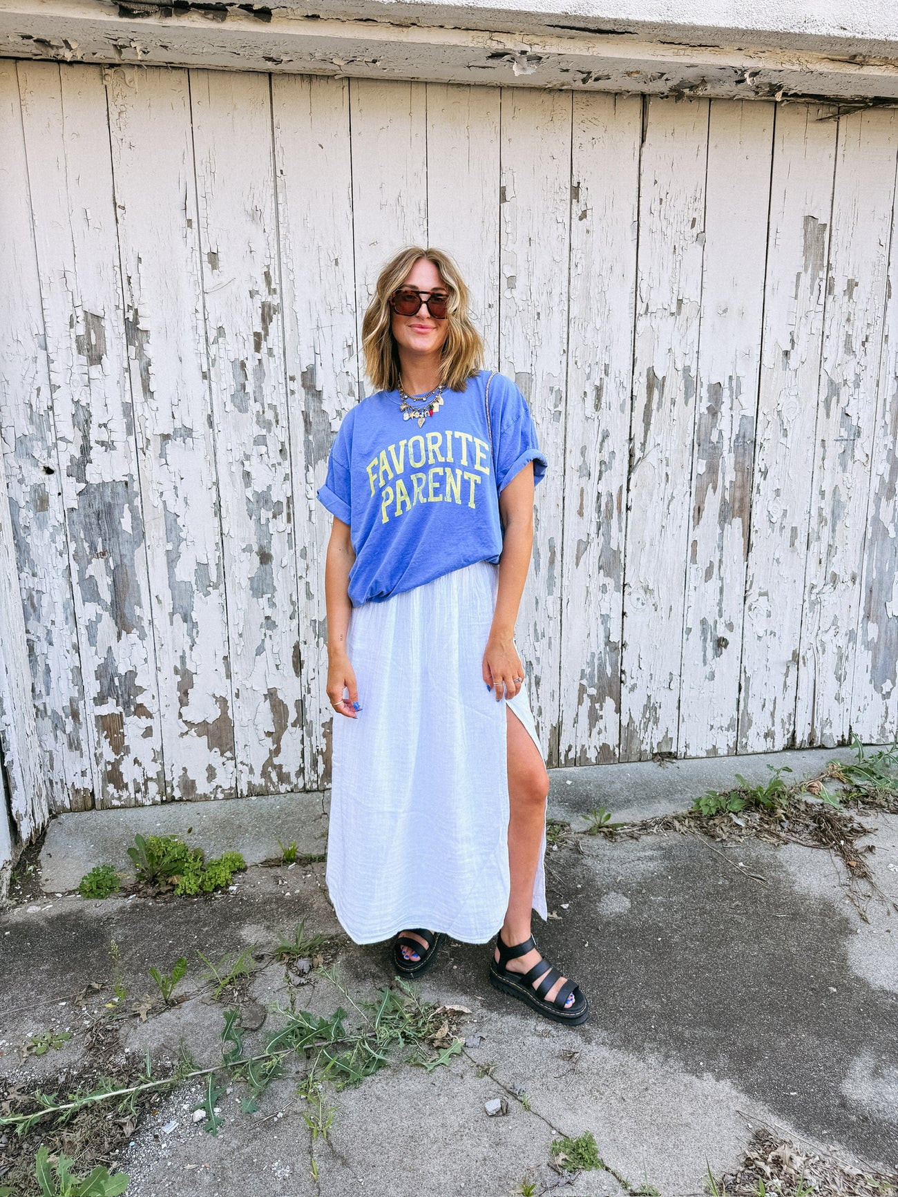 ETTA OG | favorite parent graphic tee - blue / yellow | Etta & East