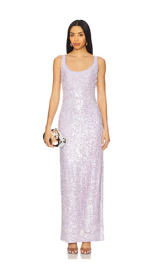 Tatum Stretch Shimmer Sequins Maxi Dress in Lilac | Revolve Clothing (Global)