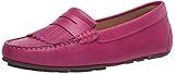 Driver Club USA Women's Leather Made in Brazil Kilt Detail Driver Moc Loafer, Pink Nappa, 9.5 M US | Amazon (US)