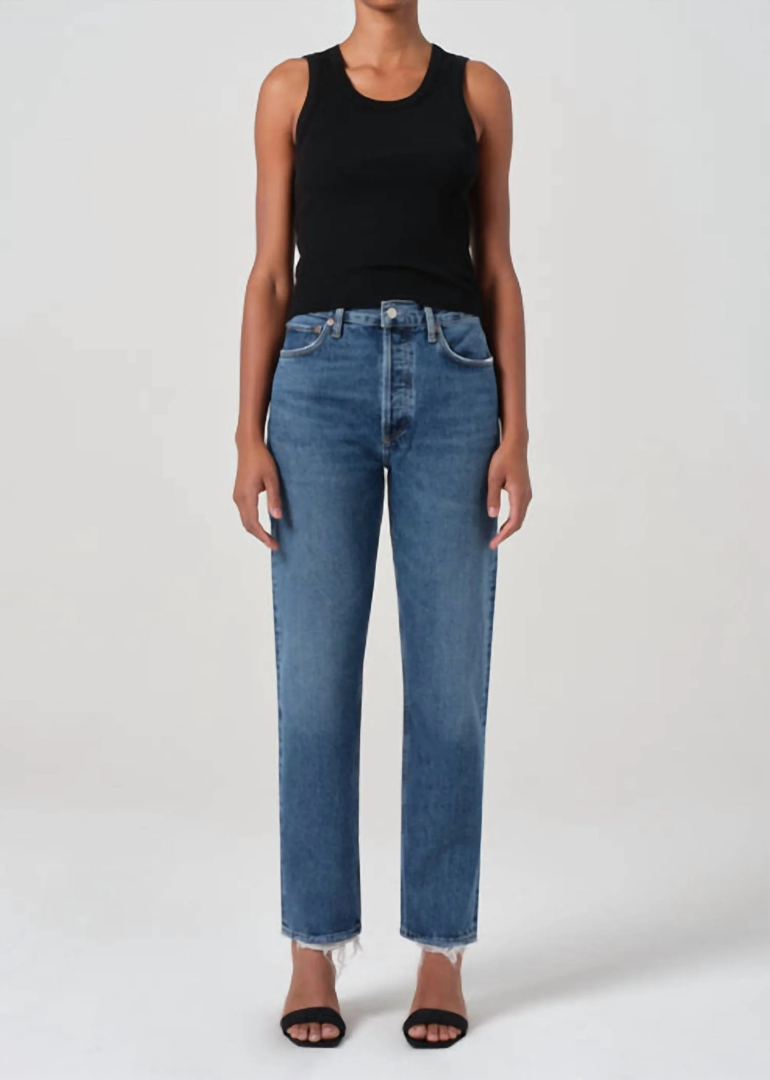90's Pinch Waist High Rise Straight Jeans In Range | Shop Simon