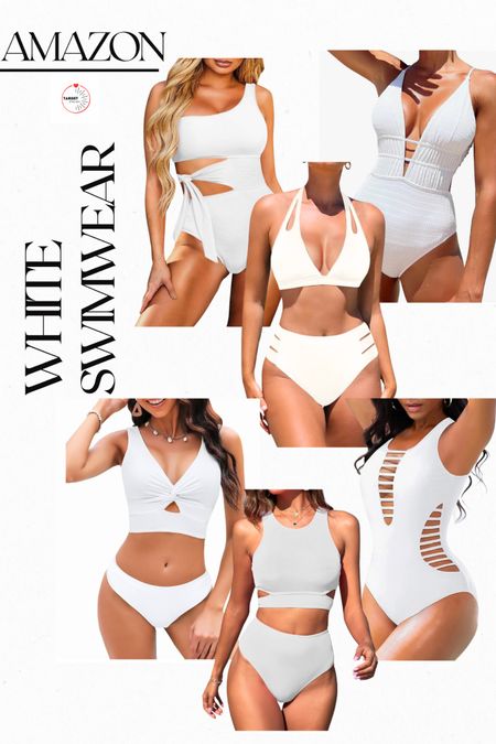 Amazon White Swimwear Bikini Sets, one piece, high rise, half shoulder, Travel Looks #amazon #amazonfashion #amazonswim #whitebikinis #whiteswimsuits #amazondeals

#LTKStyleTip #LTKTravel #LTKSwim