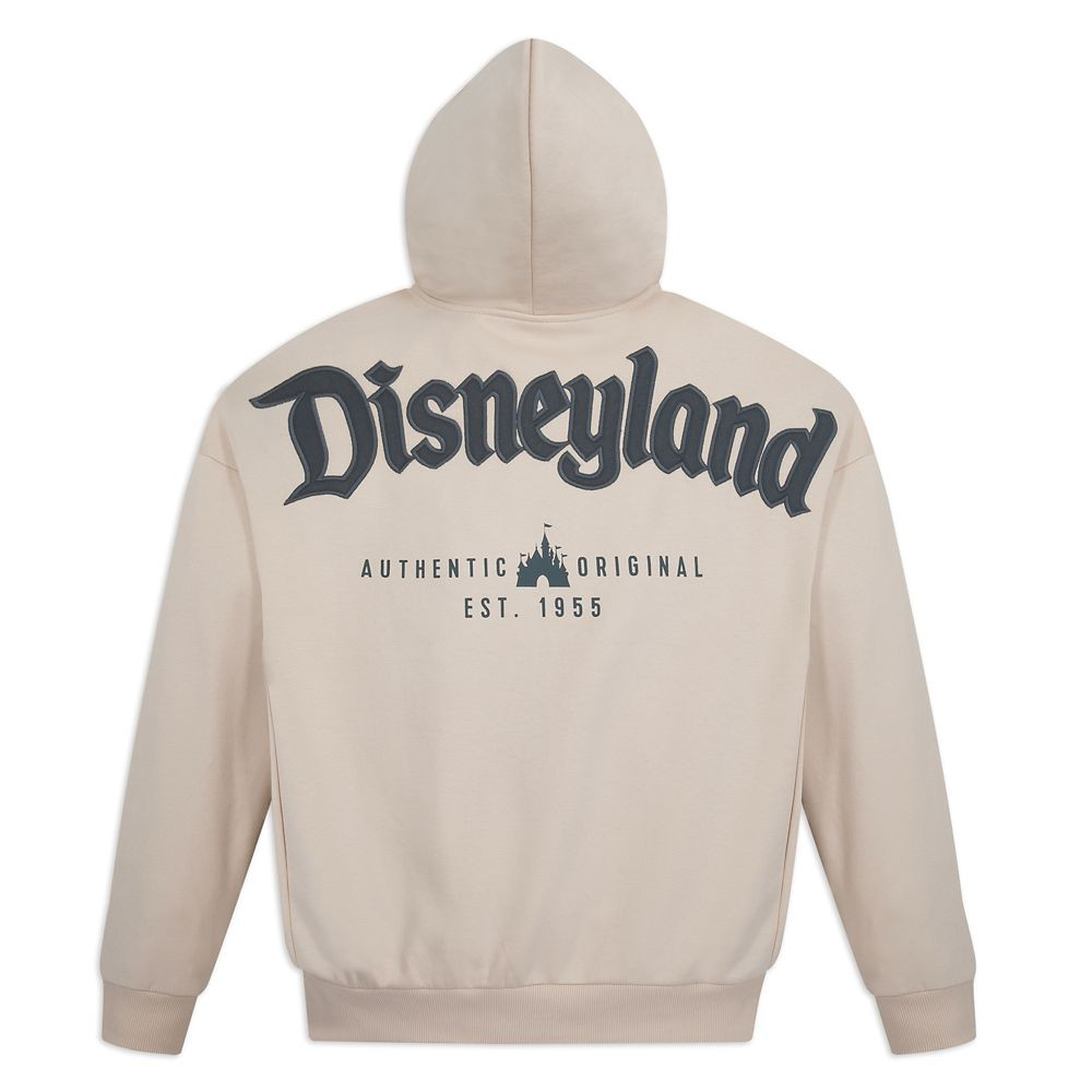 Disneyland Logo Zip Hoodie for Adults – Beige | Disney Store