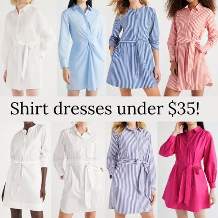 Cotton shirt dresses from Walmart under $35! 
.
Walmart finds spring outfit white dress shirtdress 

#LTKstyletip #LTKfindsunder50 #LTKSeasonal