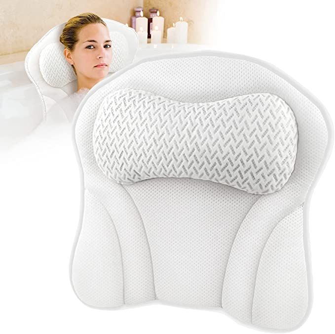 Bath Pillow for Tub Comfort Bathtub Pillow, Ergonomic Bath Pillows for Tub Neck and Back Support ... | Amazon (US)