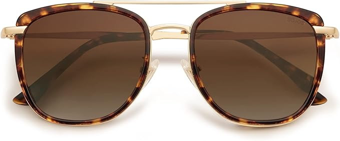 SOJOS Retro Aviator Square Polarized Sunglasses For Women Men,Vintage Women's Sun Glasses Shades ... | Amazon (US)