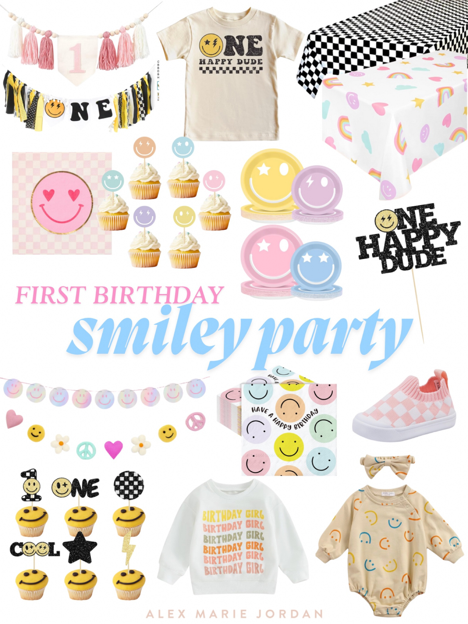 First birthday theme for boys or girls. One smiley dude party. One smiley girl party. Smiley face birthday party 🥳 

#LTKParties #LTKKids #LTKBaby