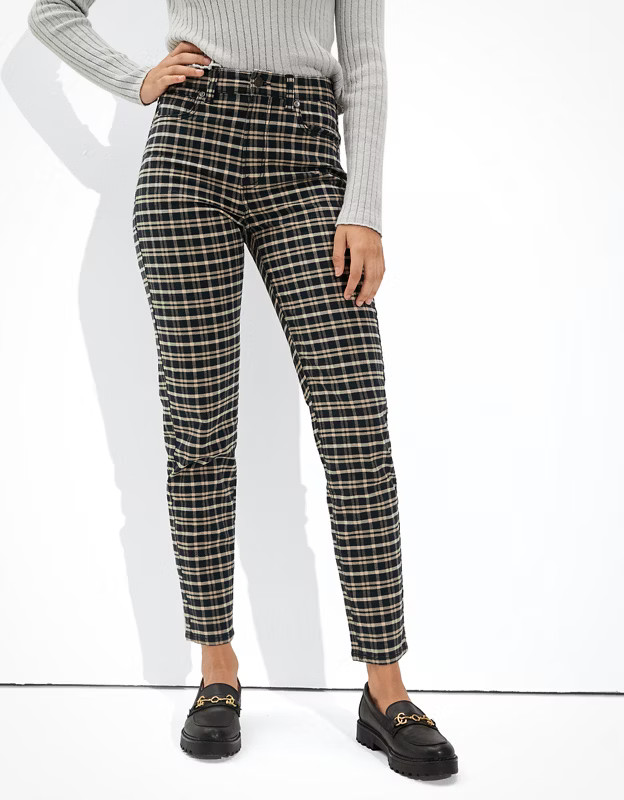 AE Plaid Mom Pant | American Eagle Outfitters (US & CA)