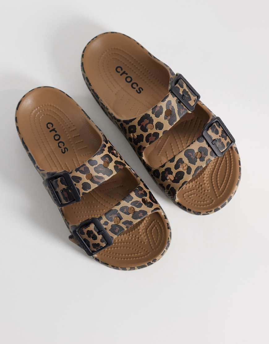 Crocs Saturday sandals in leopard print-Brown | ASOS (Global)