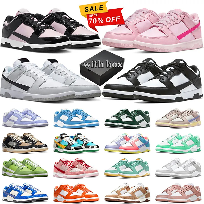 with box casual shoes men women Pink Foam Black White Panda Rose Whisper Easter Green Apple Lilac... | DHGate
