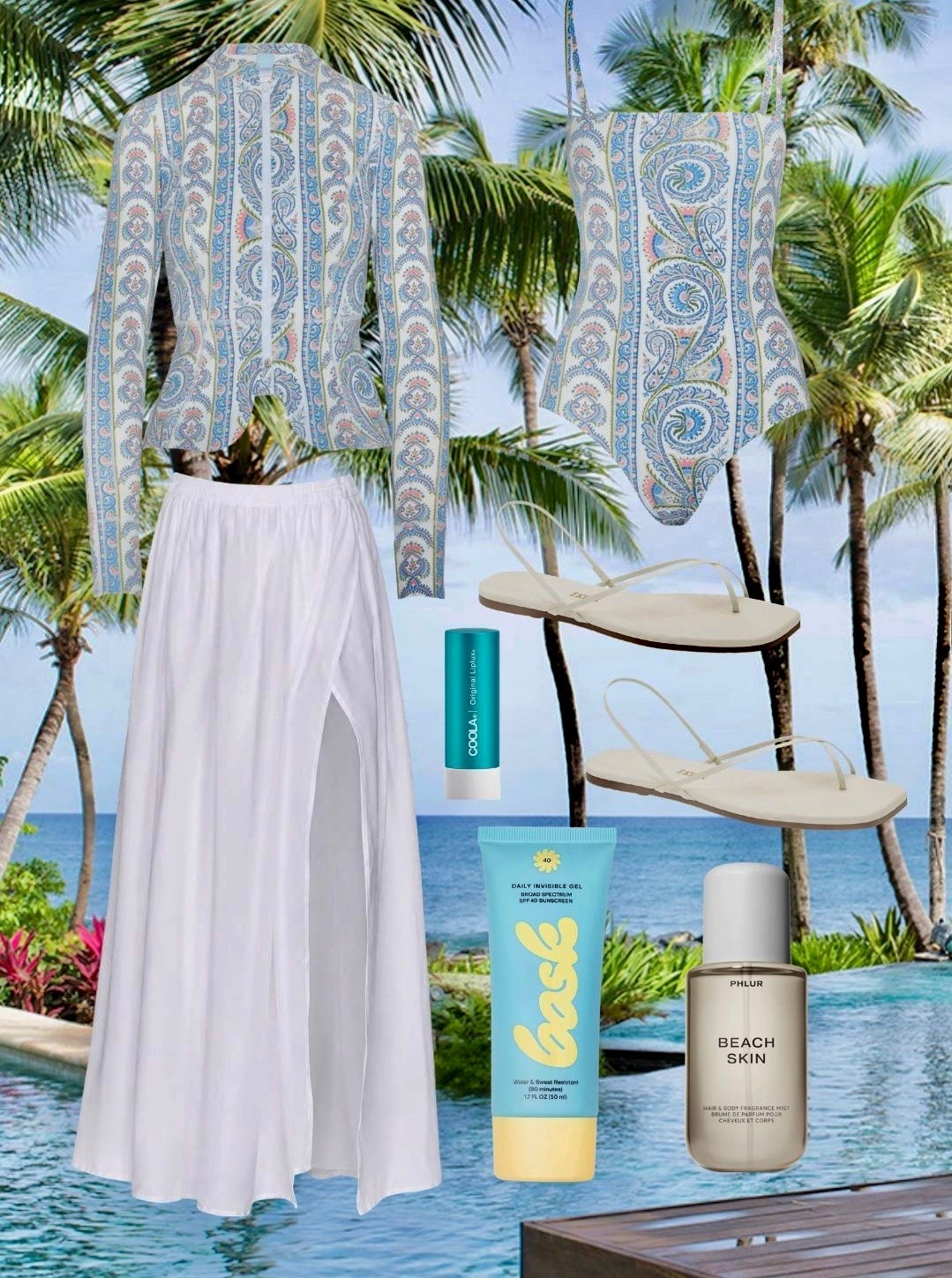 Love that this swimsuit has a matching rash guard!

Beach outfit
Sandals 
#ltktravel

#LTKdayinmylife