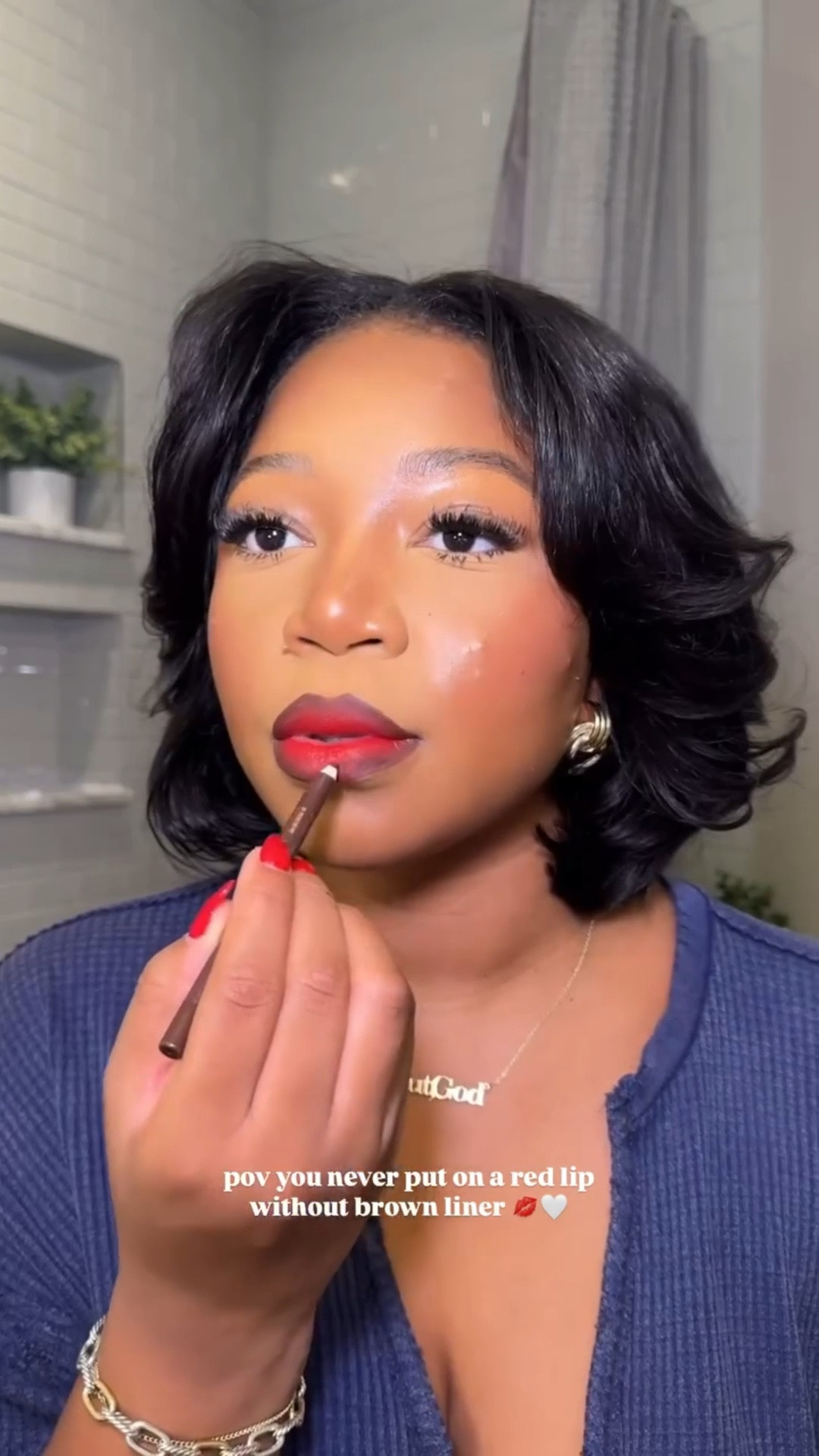 Red lip perfection 😍♥️✨ Smashbox shade BAWSE + Maybelline liner CROSS THE LINE 

#LTKBeauty #LTKFindsUnder50