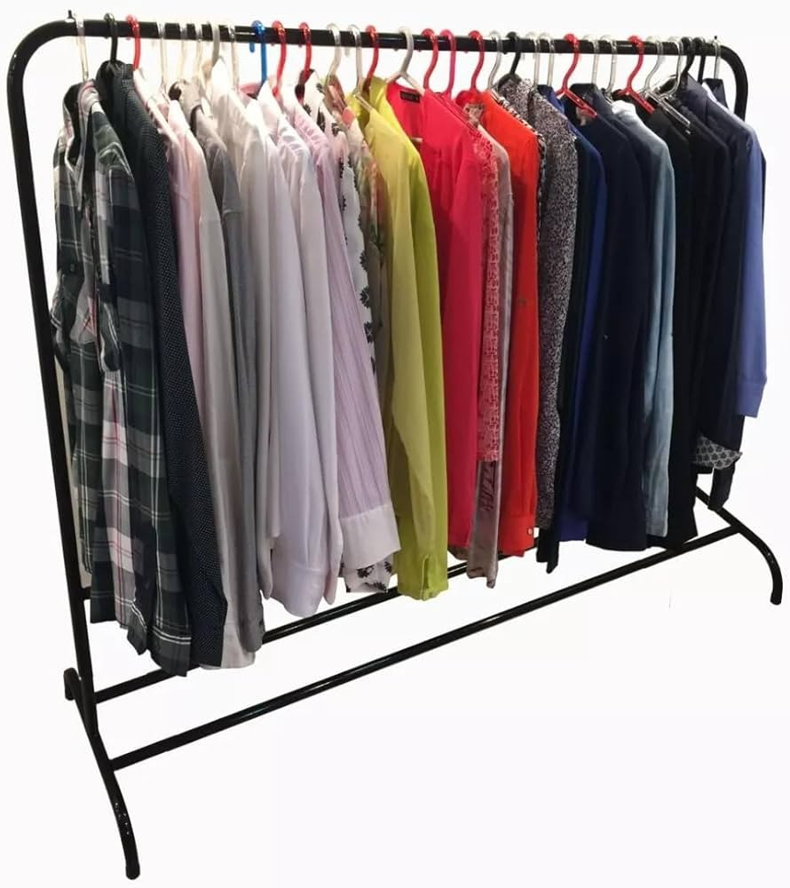 Arara para Roupas com Sapateira - 100% Aço - Suporta 90 Cabides - 135cm Altura (Preta) | Amazon (BR)