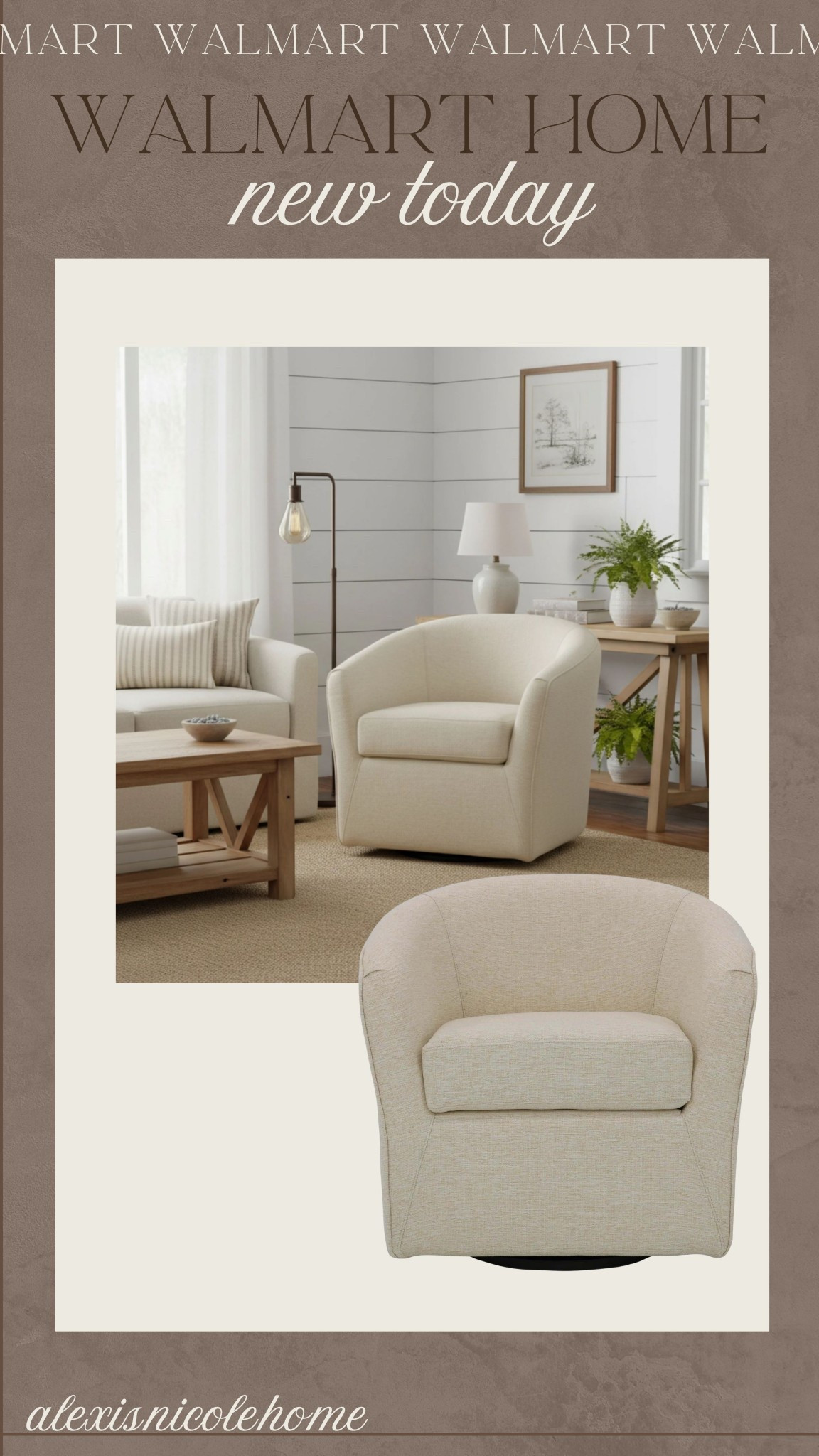 New swivel chair at Walmart today!! And under $200! 

#LTKSeasonal #LTKHome #LTKCyberWeek