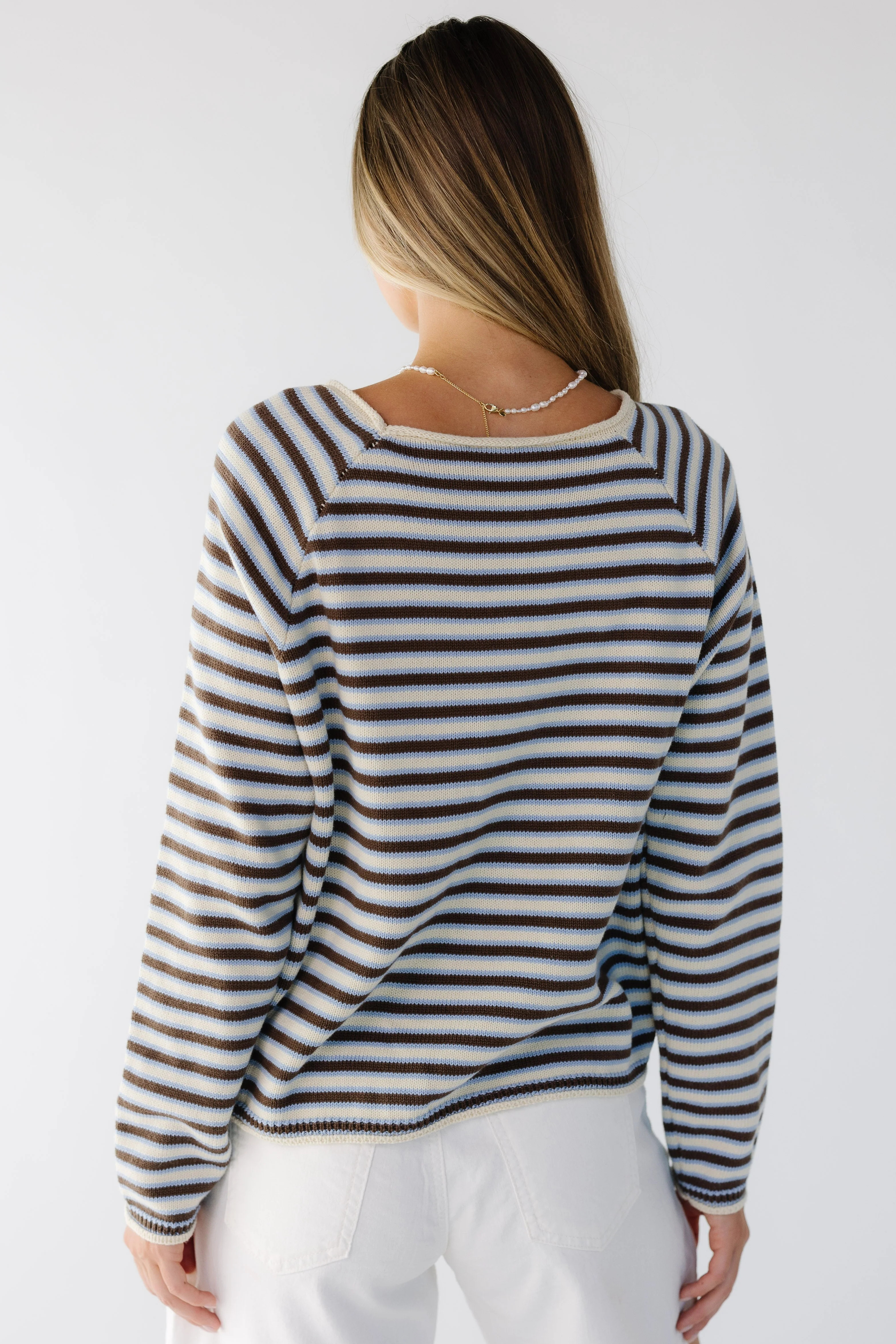 The Modest Reformed Stripe Crew Neck Sweater | Called To Surf