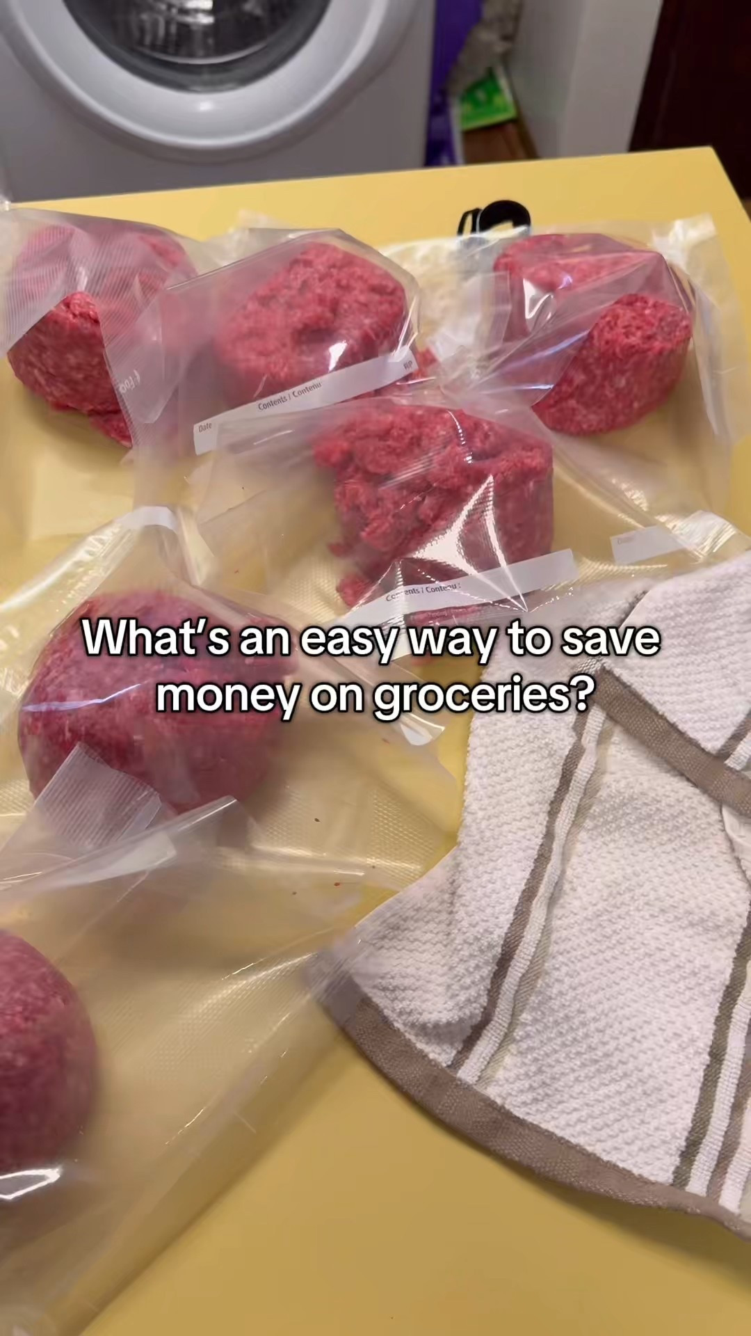 Ground beef is SO much cheaper when you buy in bulk — I portion it out myself at home to save money and make weeknight dinners easier. It takes a few extra minutes but saves so much in the long run! 

#SaveMoney #GroceryHack #BulkBuying #MealPrep #BudgetMeals #MomLife #FreezerHack #KitchenHack #GroundBeefHack #EasyMeals

#LTKFamily #LTKHome #LTKSaleAlert