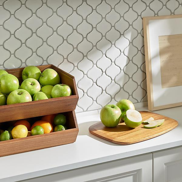 Rowan Stackable Acacia Storage Bins | The Container Store