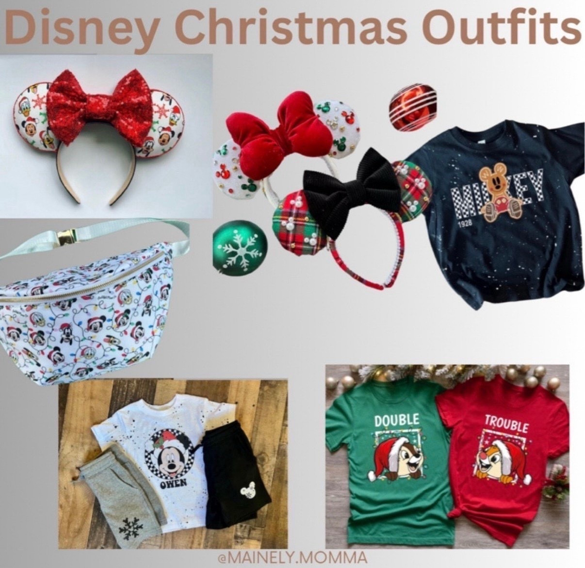 Holiday magic, but make it Disney! 🎄✨ From festive Mickey tees to the cutest Christmas ears, these outfits are perfect for park days, parties, or cozy holiday moments at home. Linking all the fun & festive looks on LTK! ❤️💚

#DisneyChristmas #DisneyStyle #HolidayOutfits #LTKFamily #DisneyMama #DisneyFits #ChristmasMagic #DisneyFans #FestiveFashion 

#LTKTravel #LTKSeasonal #LTKHoliday