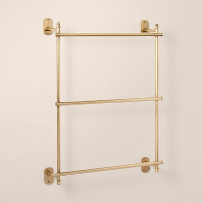 Wall-Mounted Brass Ladder Towel Rack Antique Finish - Hearth & Hand™ with Magnolia | Target