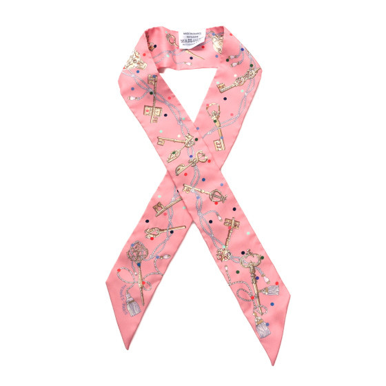 Silk Les Cles A Pois Twilly Rose Beige Multicolor | FASHIONPHILE (US)