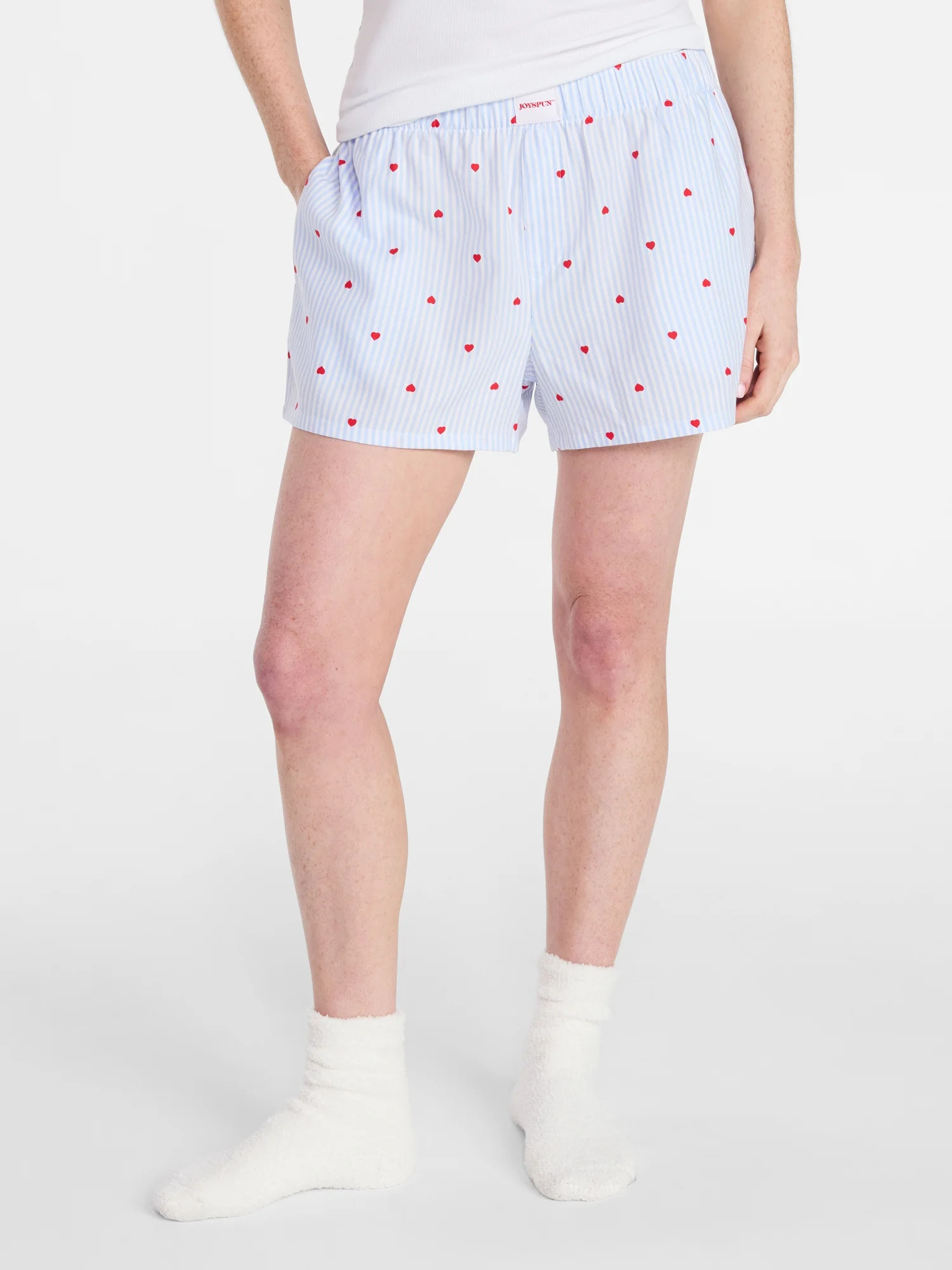 Joyspun Women's Woven Pajama Boxer Shorts, 3'' Inseam, Sizes XS-3X | Walmart (US)