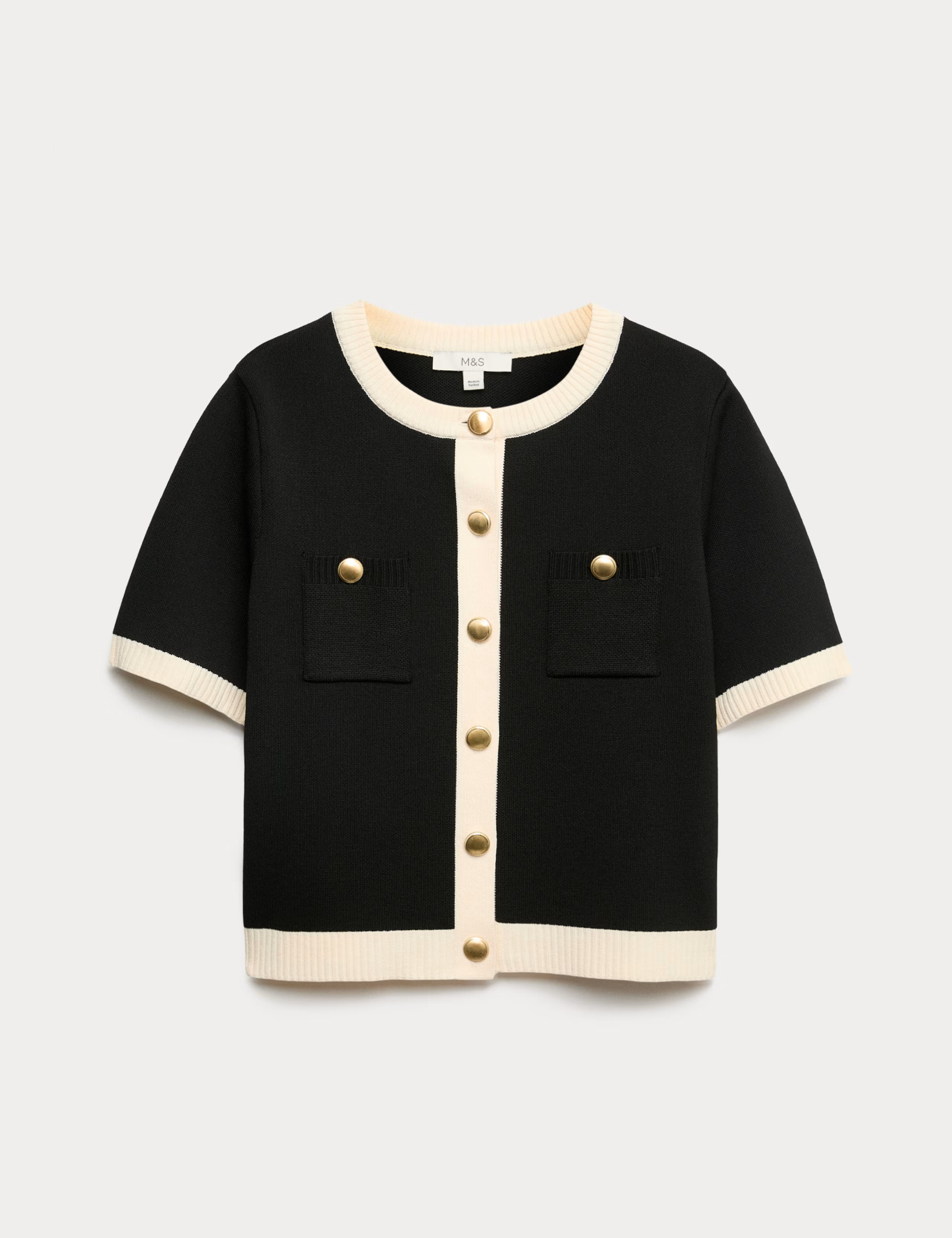 Tipped Detail Cropped Cardigan | Marks & Spencer (UK)