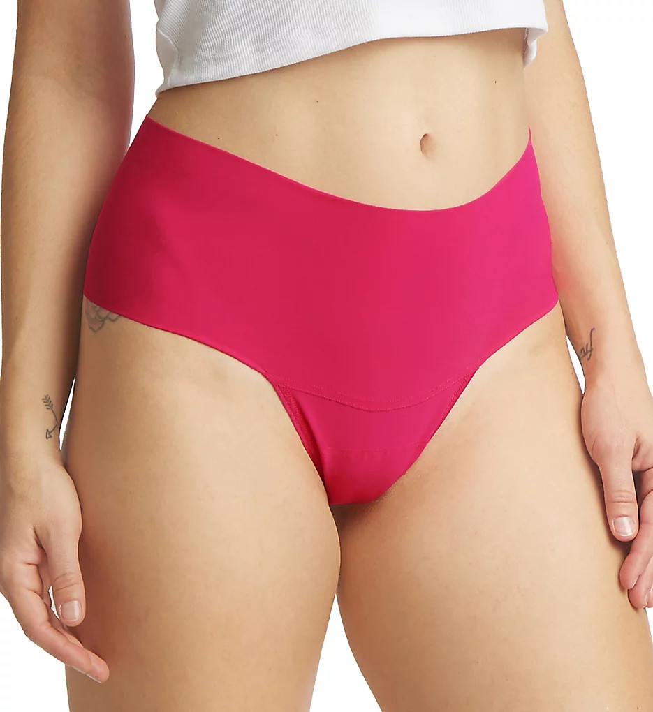Hanky Panky Women's Breathe Hi-Rise Thong Panty in Pink | Size XL | HerRoom.com | HerRoom