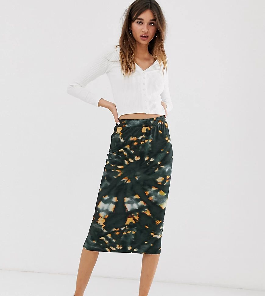 Monki - Strakke rok met tie-dye in grijs | ASOS (Global)