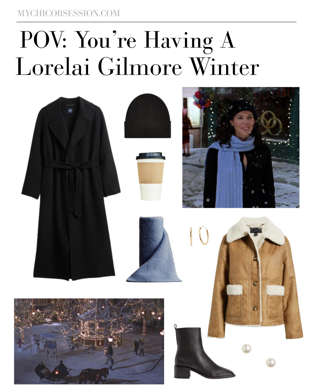 Channel Lorelai Gilmore's fun, free-spirited style this winter with cozy coats, classic winter accessories with a pop of color, and suede details with a bit of shearling. 

 #LTKSeasonal