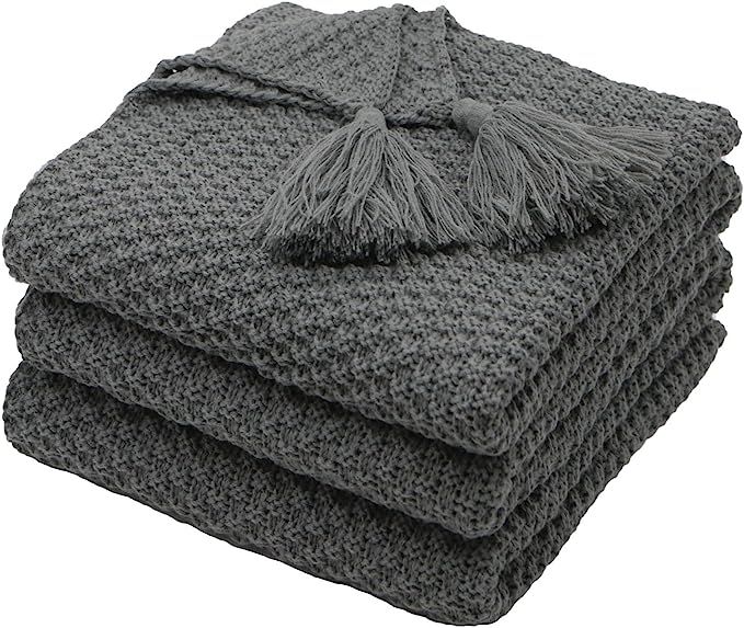 Mokoya Knit Blanket, Cozy, Soft Blanket Machine Washable, Throw Blanket for Couch, Decorative Bed... | Amazon (US)