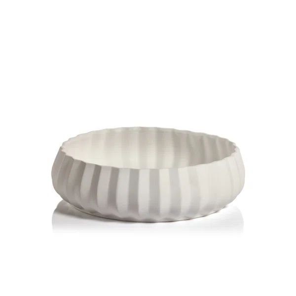 Almina White Ceramic Bowl | Wayfair Professional