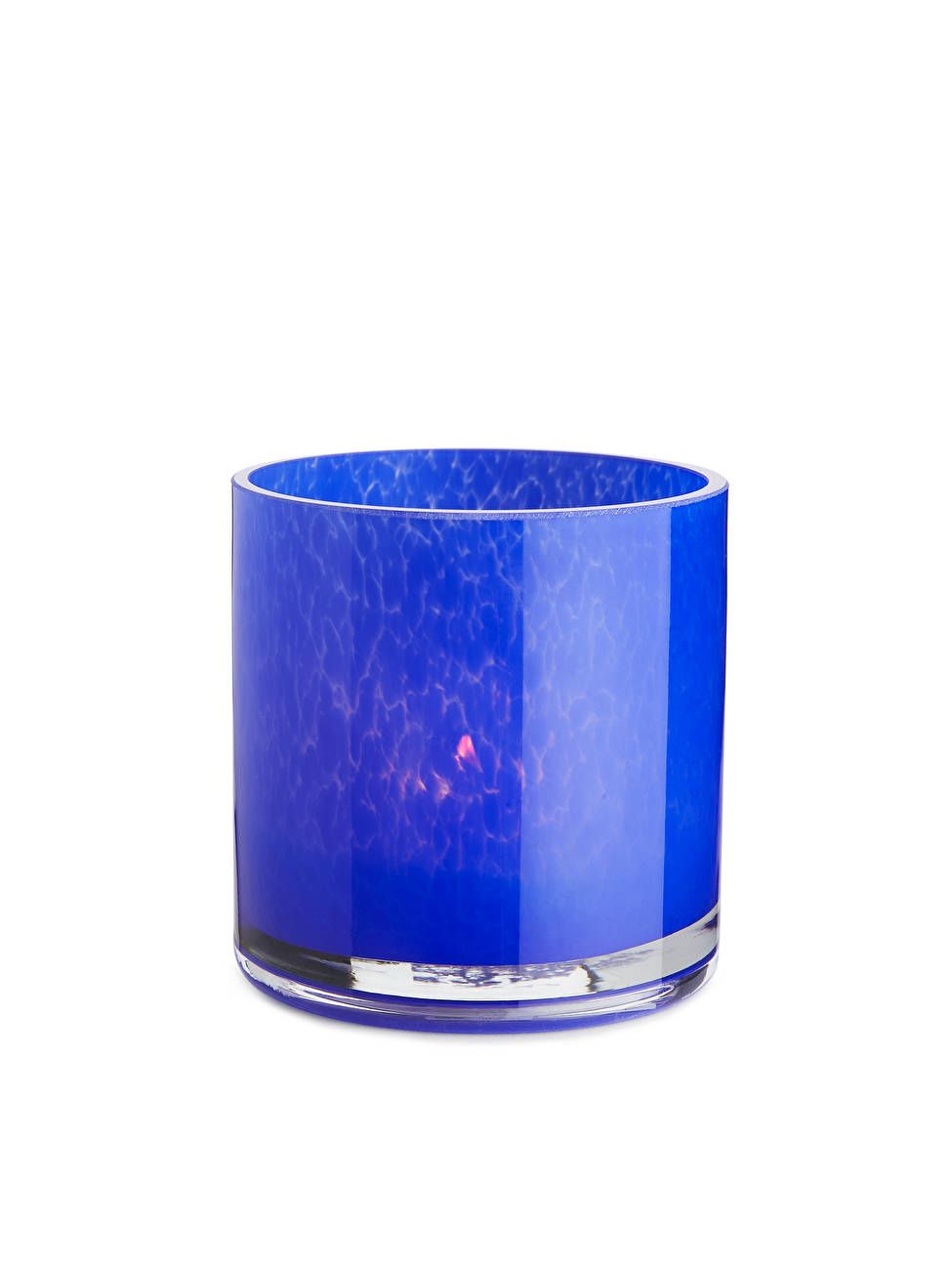 Glass Candle Holder 9 cm - Blue - ARKET GB | ARKET