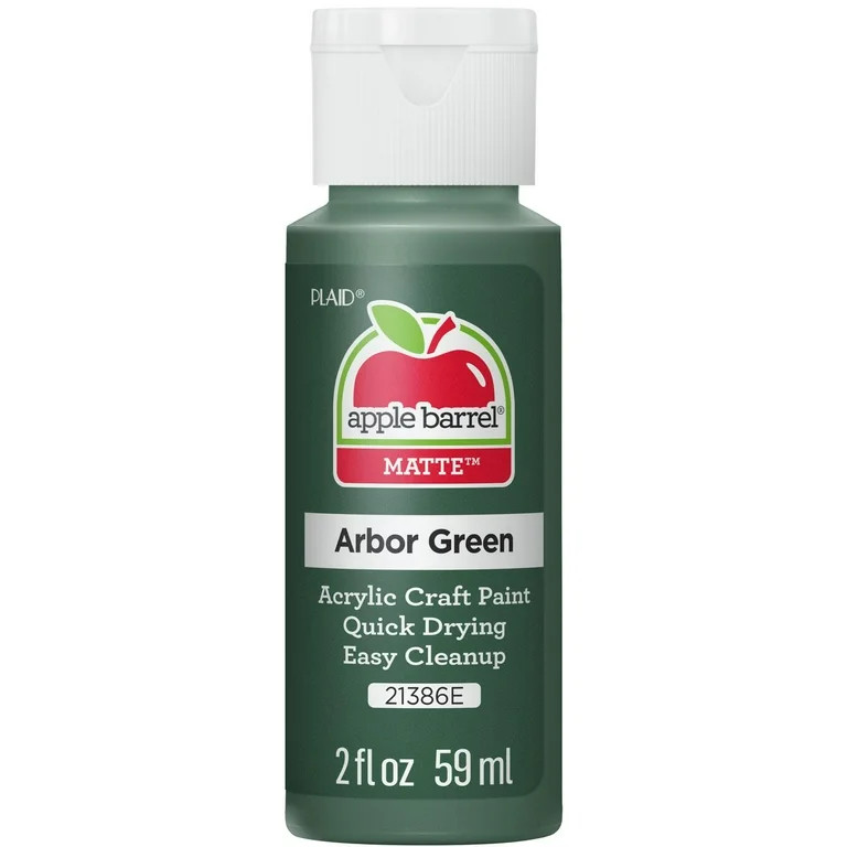 Apple Barrel Acrylic Craft Paint, Matte Finish, Arbor Green, 2 fl oz - Walmart.com | Walmart (US)
