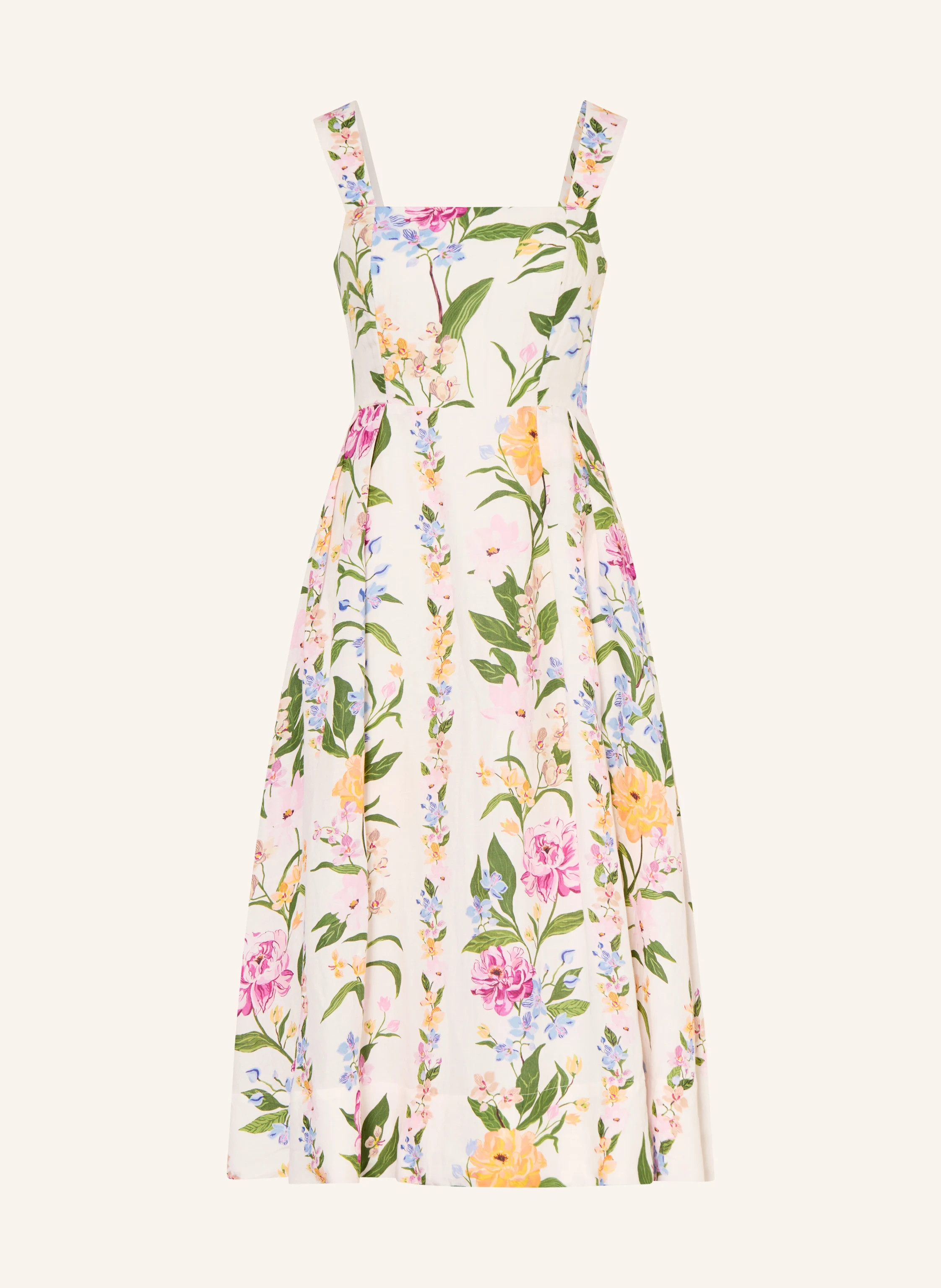 Phase Eight Kleid LUCIA mit Leinen in weiss / fuchsia / gr\u00fcn | Breuninger (DACH)