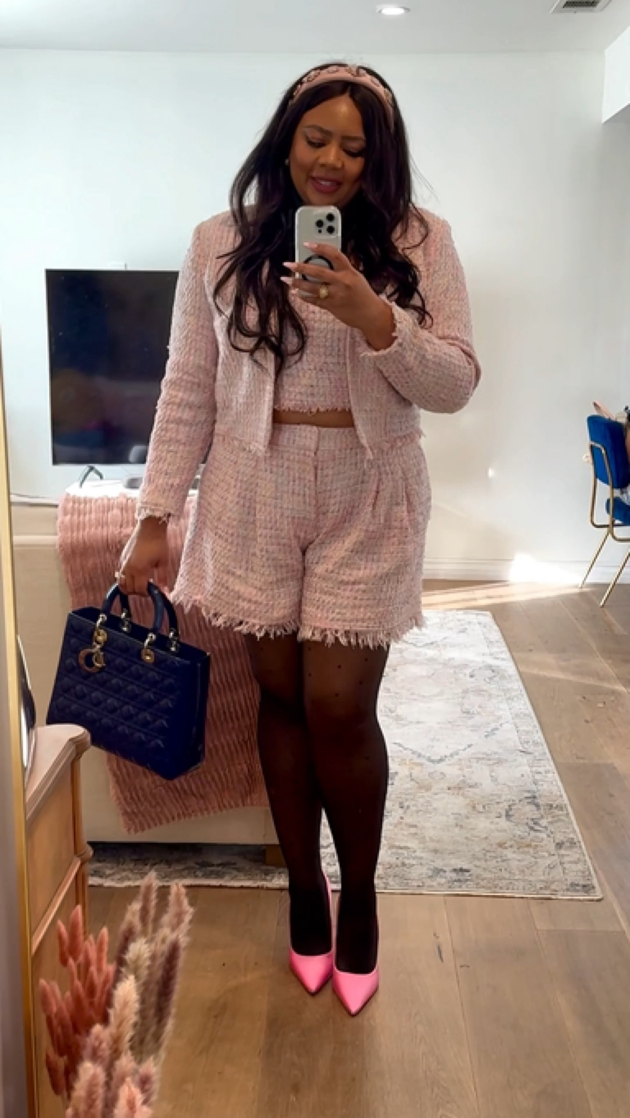 Ready for work in this pink 3 piece tweed outfit from ELOQUII. This was the perfect look to tape a Valentine’s Day podcast. 

#LTKmidsize #LTKworkwear #LTKshoecrush