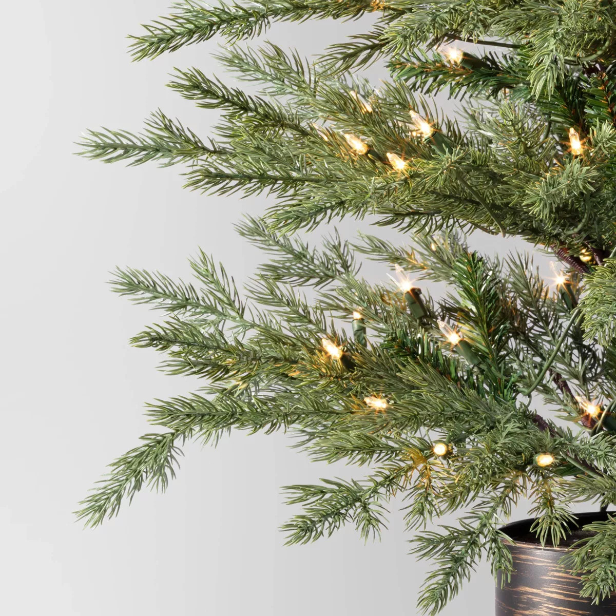 5' Pre-lit Potted Indexed Balsam Fir Artificial Christmas Tree Clear Lights - Wondershop™ | Target