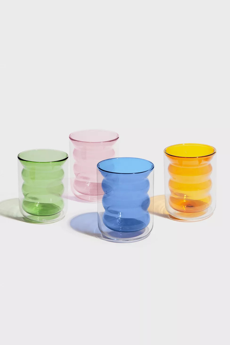 Poketo Double Wall Groovy Glass Cup | Urban Outfitters (US and RoW)