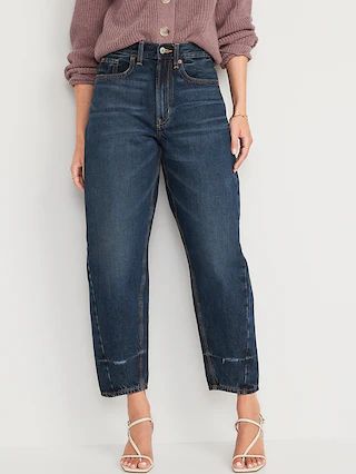 Extra High-Waisted Non-Stretch Balloon Jeans for Women | Old Navy (US)