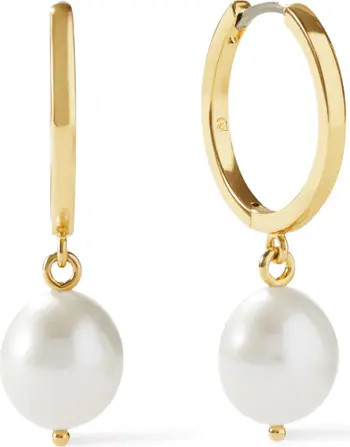 Ana Luisa Medium Frida Freshwater Pearl Drop Hoop Earrings | Nordstrom | Nordstrom