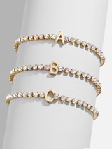 Lyanna Initial Tennis Bracelet - Initial Tennis Bracelet | BaubleBar (US)
