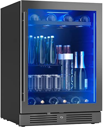 ICEJUNGLE Beverage Refrigerator, 24 inch Beverage Refrigerator Cooler, Built-in or Free Standing ... | Amazon (US)