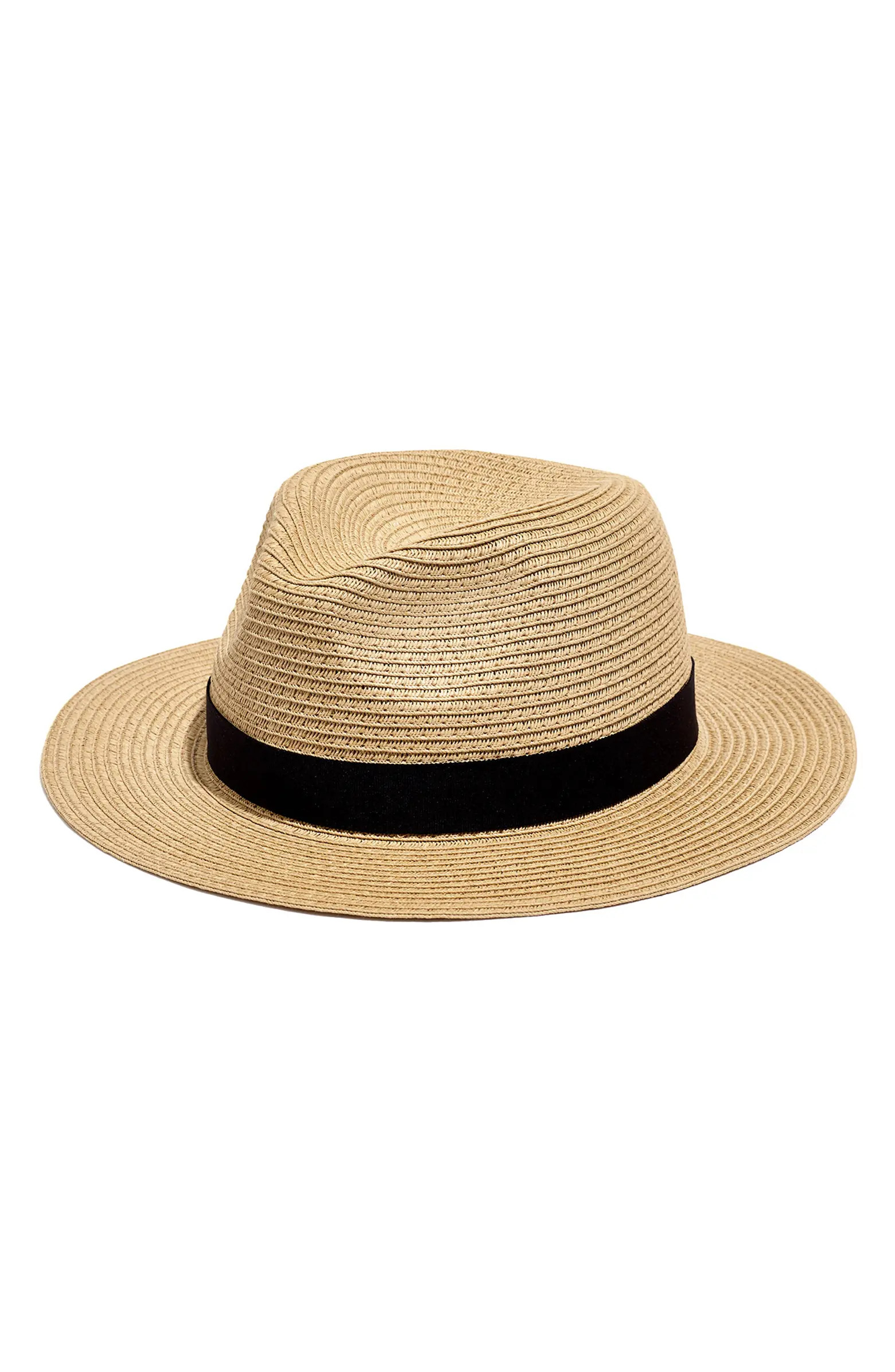 Packable Straw Fedora Hat | Nordstrom