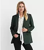 Houndstooth Oversized Blazer | LOFT