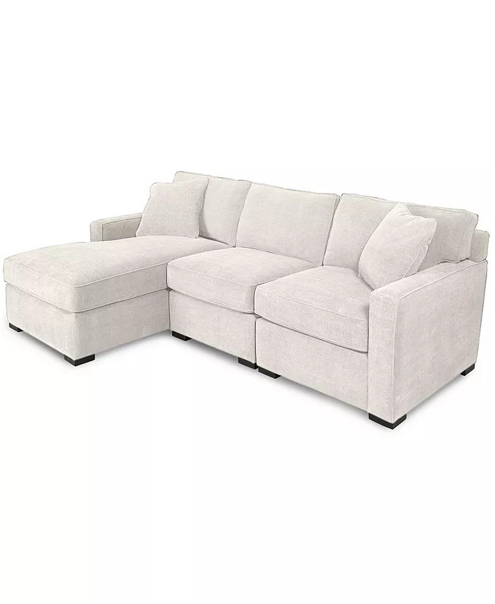 Radley 3-Piece Fabric Chaise Sectional Sofa, Created for Macy's | Macys (US)