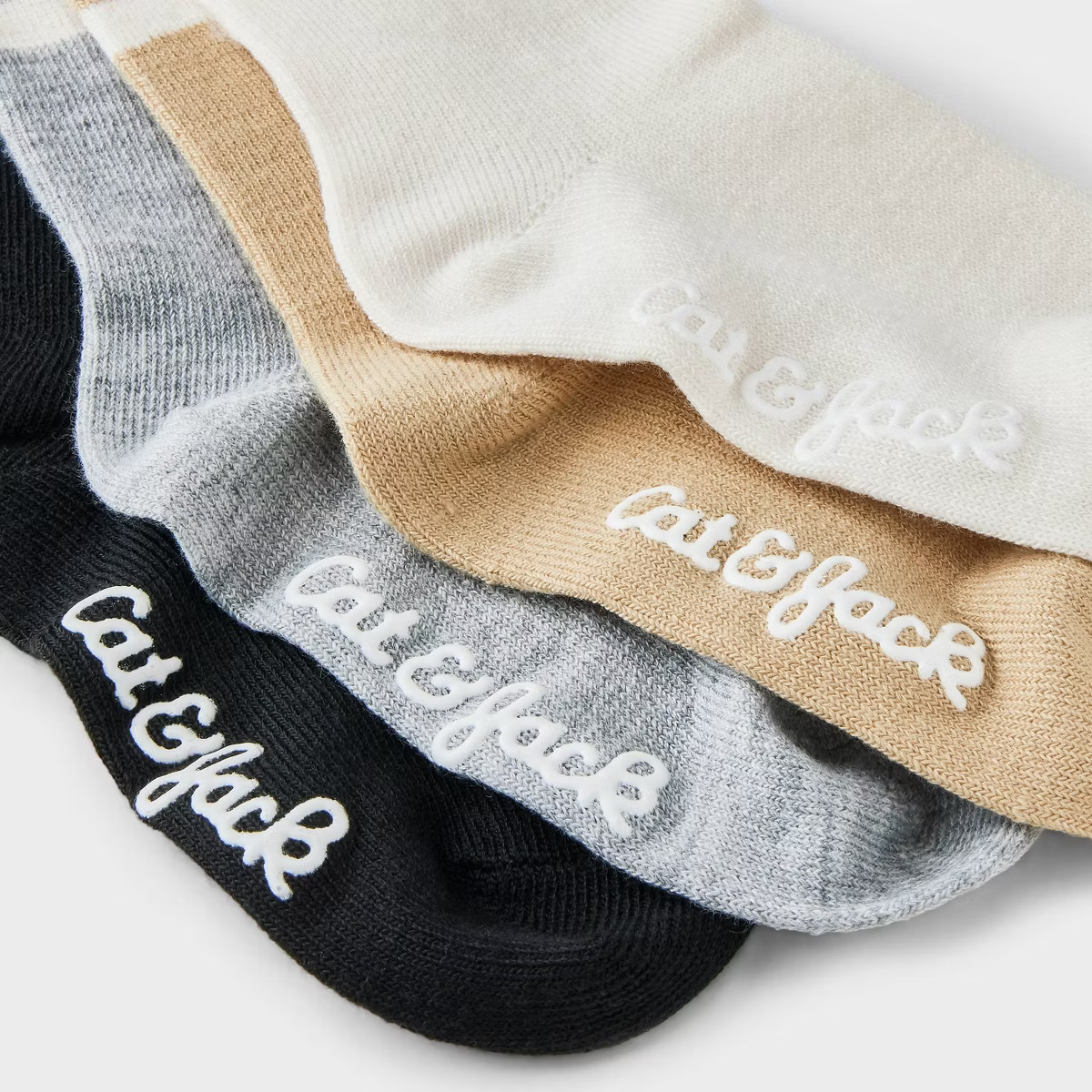 Toddler 6pk Striped Neutral Varsity Crew Socks - Cat & Jack™ | Target