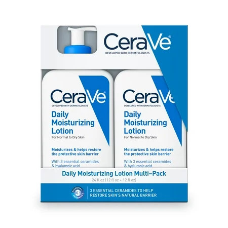 CeraVe Daily Moisturizing Lotion, Normal to Dry Skin, 12 Fluid Ounce (2 Pack) | Walmart (US)